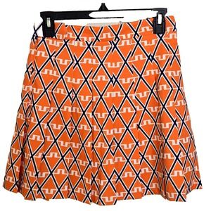 J. Lindeberg Adina Print Skirt Women's S Exduberance Diamond Navy/Orange NWT